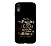 Christian Cross 1 Corinthians 1:18 Bible Verse Gift Case for iPhone XR