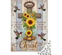Christian Cross Art Jigsaw Puzzles for Adults Interesting Puzzles 1000 Pieces Brain Challenge Home Decoration Gifts 52x38cm/1000pcs