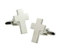 Christian Cross Cufflinks in a Personalised Engraved Cufflink Box