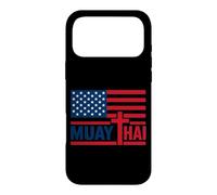 Christian Cross God and Muay Thai US Flag Thai Boxing Case for iPhone 17 Pro Max