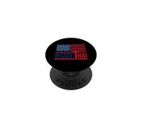 Christian Cross God and Muay Thai US Flag Thai Boxing PopSockets Adhesive PopGrip