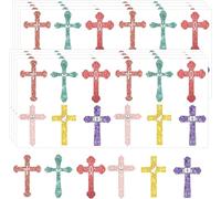 Christian Cross Inspirational Stickers Kid Foil Christian Religiou Cross Labels Jesus Envelop Seal for Christmas Scrapbooks Bottles Present Tag Decor 360pcs