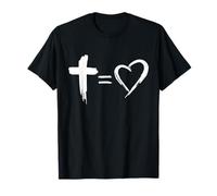 Christian Cross is Equal to Love Women Religious Inspiring T-Shirt