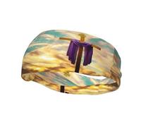 Christian Cross Jesus Headbands Sports Sweatband Athletic Exercise Bands Turban Hair Head For Men Women Yoga Fitness