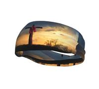 Christian Cross Jesus Headbands Sports Sweatband Athletic Exercise Bands Turban Hair Head For Men Women Yoga Fitness