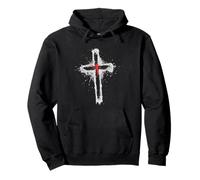 Christian Cross Light Through Stone Faith Inspired Religious Pullover Hoodie