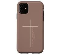 Christian Cross Minimal Scripture Faith Philippians 4:13 Case for iPhone 11