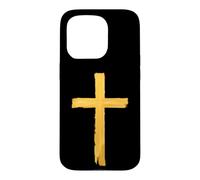 Christian Cross Minimalist Devotional Saying Case for iPhone 15 Pro