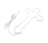 Christian Cross Neon Wall Light for Easter Bedroom Decor