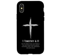 Christian Cross Scripture 1 Timothy Verse Faith Minimal Case for iPhone X/XS