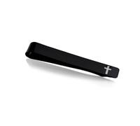 Christian Cross Tie Clip for Men Boyfriend Regular Silver Cross Tie Bar Faith Christian Husband Tie Tack Birthday Gifts, S, Non-Precious Metal, No Gemstone