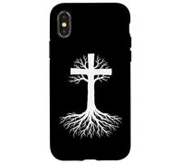 Christian Cross With Tree & Roots Symbol For A Believer Case for iPhone X/XS