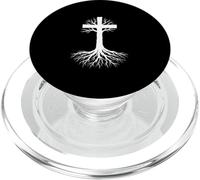 Christian Cross With Tree & Roots Symbol For A Believer PopSockets PopGrip for MagSafe