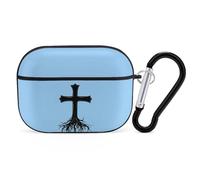 Christian Crosss Roots Jesues Bluetooth Earphone Case Compatible with Airpods Pro Hard Protective Case with Keychain