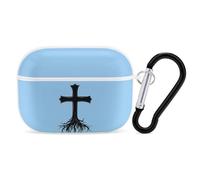 Christian Crosss Roots Jesues Bluetooth Earphone Case Compatible with Airpods Pro Hard Protective Case with Keychain