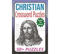Christian Crossword Puzzles: 50+ Bible Crossword Puzzles about Jesus Christ, Religion & Holy Psalms | Easy to Read Christian crossword puzzles for Adults, Teens and Kids
