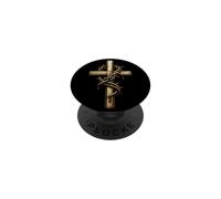 Christian Crown Of Thorns Cross Faith Gift PopSockets Adhesive PopGrip