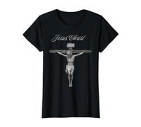 Christian Crucifixion Faith Value Graphic T-Shirt, Women, Black, L