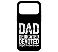 Christian Dad Dedicated and Devoted to God Father's Day Case for iPhone 17 Pro Max