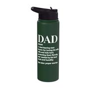 Christian Dad Definition God Fearing Man Prayer Warrior Stainless Steel Insulated Water Bottle