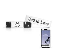 Christian Daily Bible Verse Bracelets: Scan Wearable Scripture Christian Bracelet for Men Women - Faith Prayer Gospel Wristbands Daily Bible Verse Bracelet God Jesus Wrist Band Religious Gifts for Men
