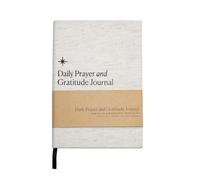 Christian Daily Prayer & Gratitude Journal - 6-Month White Cotton Planner for Bible Study, Affirmations & Prayer Requests - Religious Gift