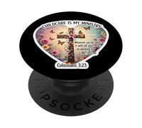 Christian Day Care Caregiver Childcare Is My Ministry Bible PopSockets Adhesive PopGrip