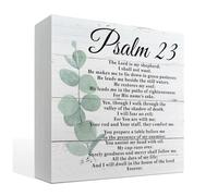 Christian Decor, Box Sign Tabletop Decor, Christian Sign, Shelf Table Decor, Christian Home Decor for Church Bathroom Dining Living Room, Psalm 23 Scripture Sign - The Lord is My Shepherd 5 * 5 in