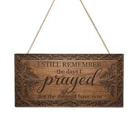 Christian Decor for Home I Still Remember The Days I Prayed Wall Decor Rustic Bible Verse Sign Scripture Printed Wood Sign Wall Art Religious Gifts Faith Based Gifts