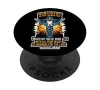 Christian Dentist Dentistry Is My Ministry Jesus Bible Verse PopSockets Adhesive PopGrip