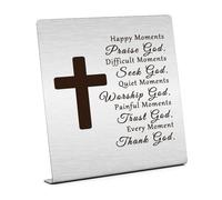Christian Desk Decorations Religious Gifts for Women Men Bible Verses Desk Decor Gift for Friends Female Inspirational Quotes Desk Decor Scripture Decorative Signs Motivational Gift for Sister