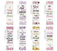 Christian Diamond Art Bookmark Kits - 8 Pcs Colorful Religious Diamond Art Bookmarks Christian Bible Verse with Tassels for Adult Believer Men Art Patterns Book Mark Lover Reader Gifts