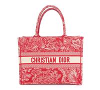 Christian Dior Book Tote Toile de Jouy Embroidered Canvas Bag - Raspberry