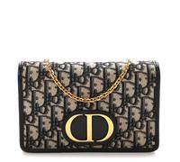 Christian Dior Oblique 30 Montaigne 2-In-1 Pouch Canvas Bag - Blue