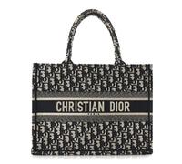 Christian Dior Oblique Medium Book Canvas Tote Bag - Navy