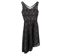 Christian Dior Women's Preloved Asymmetric Lace Dress in Black Polyester | Size: 34
