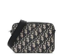 Christian Dior Zipped Pouch Oblique Canvas Bag - Beige & Black