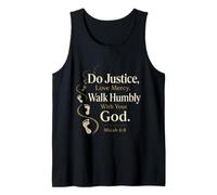 Christian Do Justice Love Mercy Walk Humbly Micah 6:8 Gift Tank Top