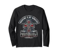 Christian Doctor Medicine is My Ministry Bible Verse Medical Long Sleeve T-Shirt