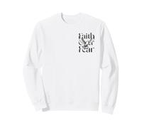 Christian Dove Wings Faith Over Fear Inspirational Artwork Sweatshirt