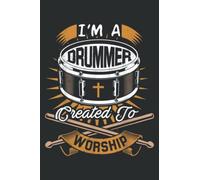Christian Drummer Gift Idea for Drummers Who Rock God Funny: Lined Journal Notebooks for Work, Writing, Note Taking, 6x9 inches, 100 Pages