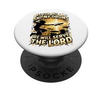 Christian Drummer Me And My Drums We Will Serve The Lord PopSockets Adhesive PopGrip