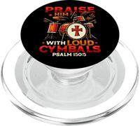 Christian Drummer Praise Him With Loud Cymbals PopSockets PopGrip for MagSafe