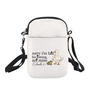 Christian Duck Crossbody Bag Christian Faith Gifts Sorry I’m Late Timing Not Mine Bible Verse Gifts Ecclesiastes 3 1 Gift