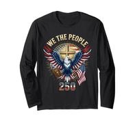 Christian Eagle America 250 Years One Nation Under God Gift Long Sleeve T-Shirt