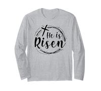 Christian Easter Day He is Risen Jesus Resurrection Long Sleeve T-Shirt