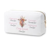 Christian Encouragement Gifts Makeup Bag Religious Spiritual Gifts Inspirational Bible Verse Gifts Christmas Birthday Gifts for Women Mom Friends Cosmetic Bag Christian Appreciation Gifts Travel Pouch