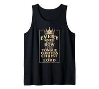 Christian Every Knee Shall Bow Christ is Lord Gift Tank Top