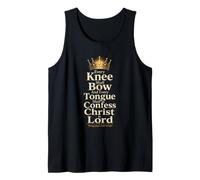 Christian Every Knee Shall Bow Christ is Lord Gift Tank Top