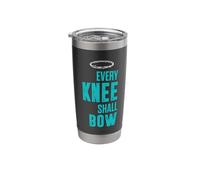 Christian Every Knee Shall Bow Romans Bible Verse Stainless Steel Insulated Tumbler